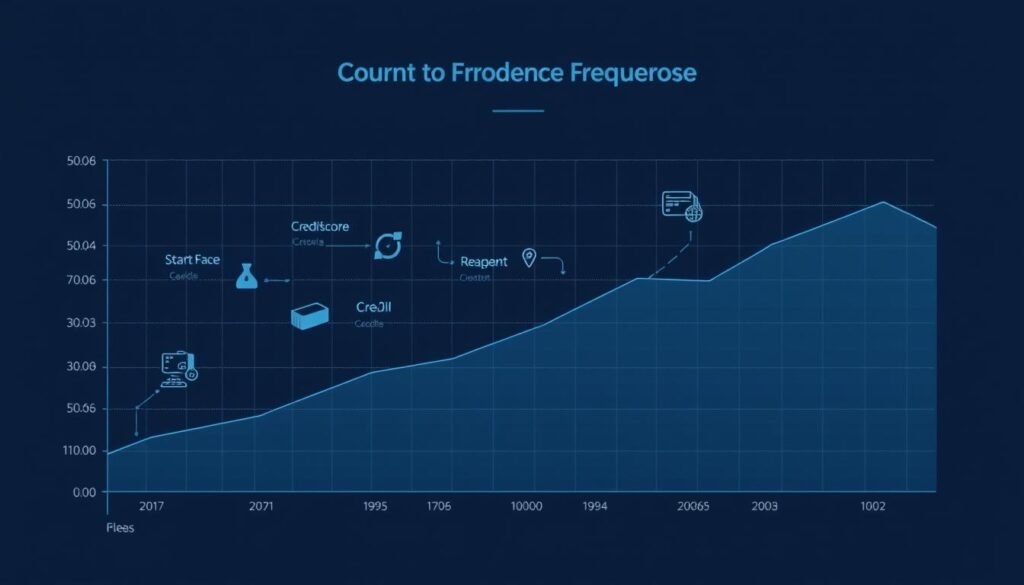 A sophisticated data visualization showcasing the intricate relationship between credit score and credit inquiry frequency. In the foreground, a clean and elegant line graph depicting the inverse correlation between these two metrics, rendered in a cool color palette. The middle ground features elegant icons and infographic elements that intuitively convey the key insights. In the background, a subtle grid pattern evokes a sense of structure and analytics. The overall composition is balanced, minimalist, and conveys a sense of authority and professionalism suitable for an academic article on this topic.