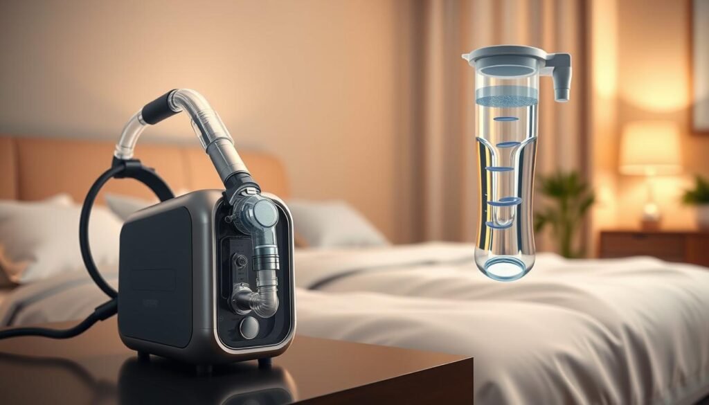 睡眠呼吸機的防返流設計：防止呼吸機加濕器水流入主機的安全機制